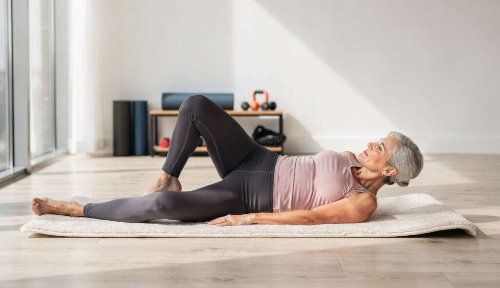 Bauchfett ab 60: Diese Pilates-Übung am Boden ist laut Fitnesstrainern am effektivsten